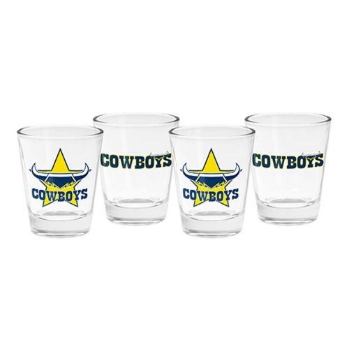 North Queensland Cowboys Shot Glasses Set of 4