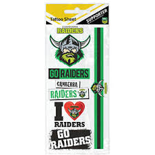 Canberra Raiders Tattoo Sheet