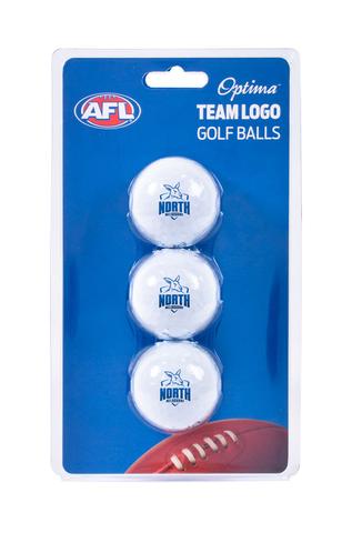 North Melbourne Kangaroos Golf Balls 3 Pack