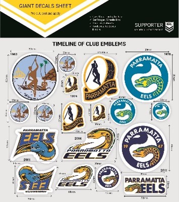 Parramatta Eels Giant Decals Sheet