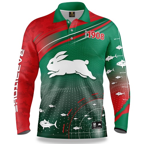South Sydney Rabbitohs Mens Fishing Shirt - Fishfinder