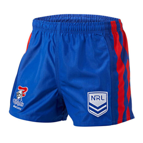 Newcastle Knights Mens Supporter Shorts Home Royal