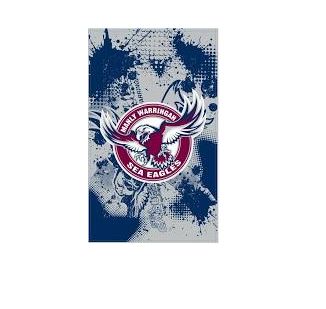 NRL MANLY SEA-EAGLES FLAG GAME DAY on STICK 90cm x 60cm Official Product NEW! 