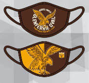 Hawthorn Hawks Adult Face Masks 2 Pack