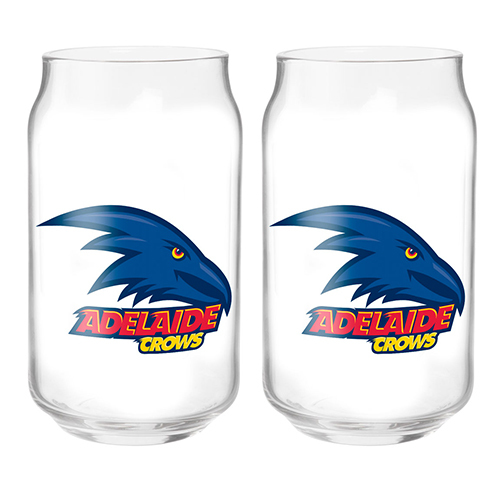 Adelaide Crows Can Shaped Glass Set of 2