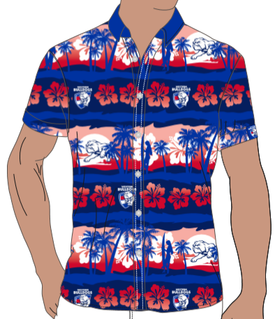 Western Bulldogs  Mens Hawaiian Shirt