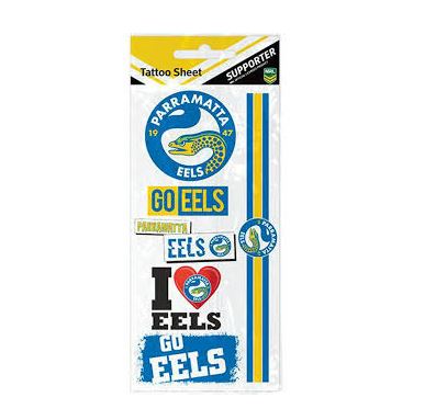 Parramatta Eels Tattoo Sheet