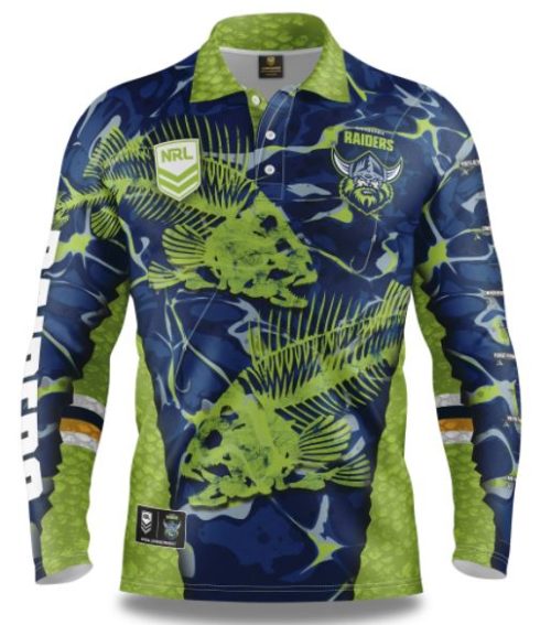 Canberra Raiders Mens Fishing Shirt - Skeletor