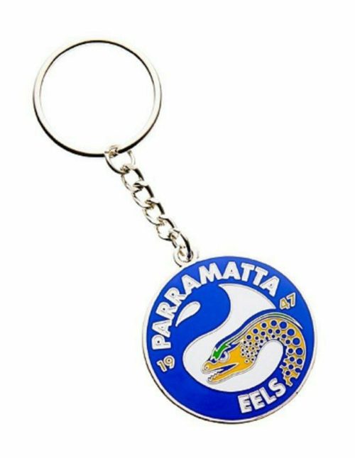 Parramatta Eels Keyring - Round Metal Logo