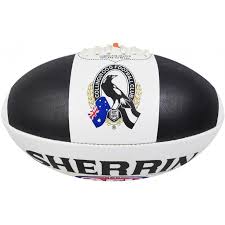Collingwood Magpies Ball Syn Sherrin Size 5