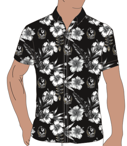 Collingwood Magpies Mens Hawaiian Shirt