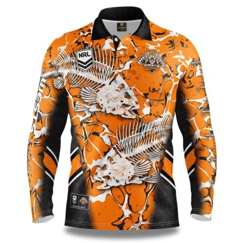 West Tigers Kids Fishing Shirt - Skeletor