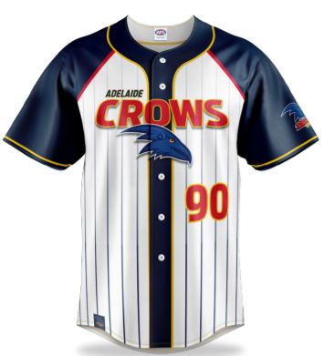Adelaide Crows Mens Baseball Shirt