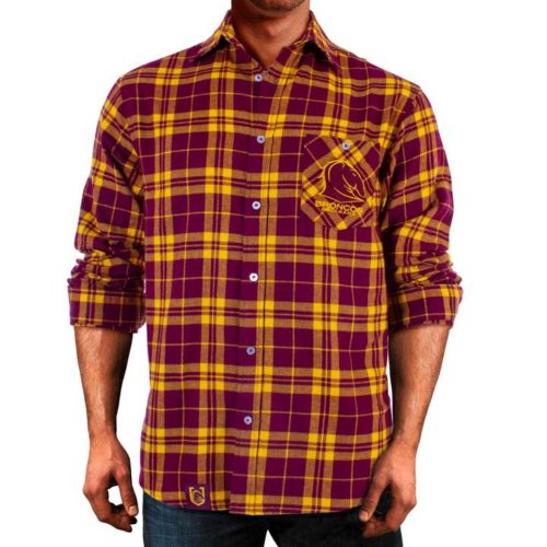 Brisbane Broncos Mens Flannel Shirt
