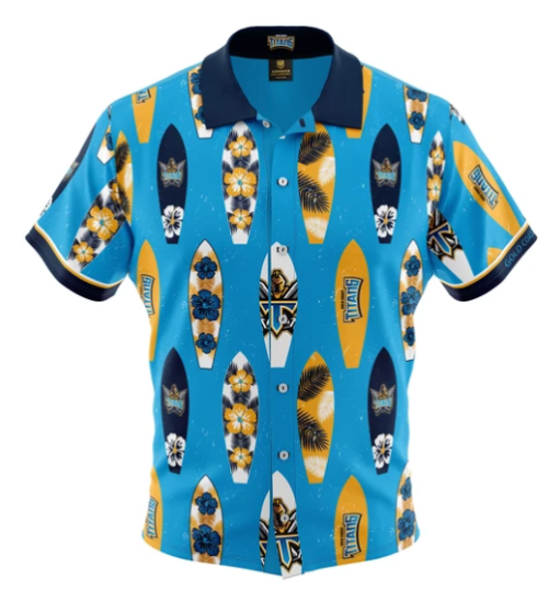 Gold Coast Titans Mens Hawaiian Shirt