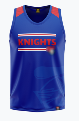 Newcastle Knights Mens Watermark Performance Singlet