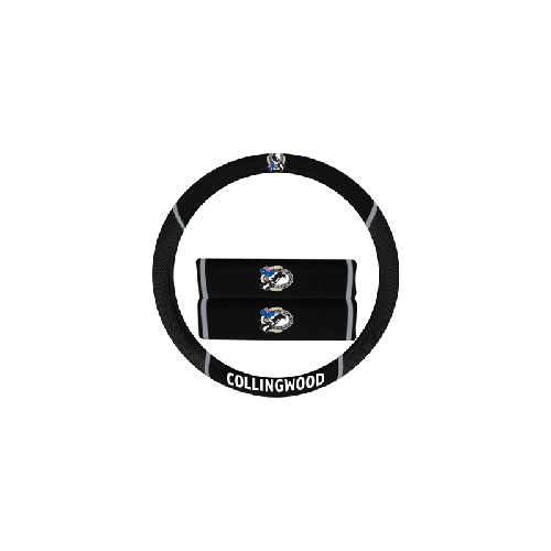 Collingwood Magpies Car Steering Wheel Set