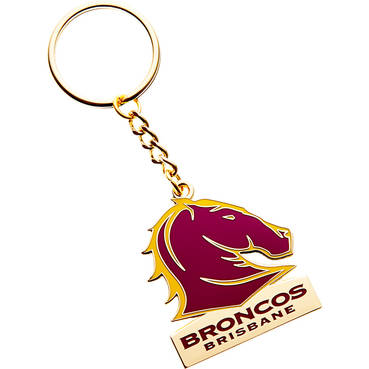 Brisbane Broncos Keyring - Metal Logo