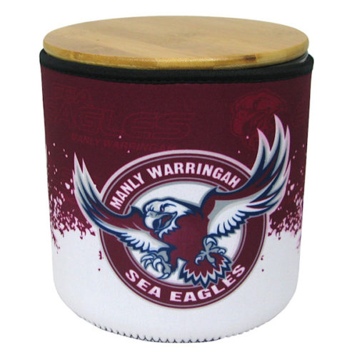 Manly Sea Eagles Cookie Jar with Neoprene Sleeve