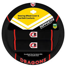 St George Dragons Car Steering Wheel Set