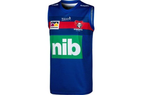 Newcastle Knights Mens Training Singlet - Royal/Red