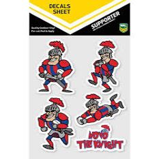 Newcastle Knights Mascot Decals Sheet