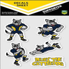 North Queensland Cowboys Mascot Decals Sheet