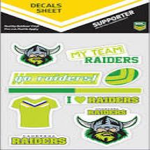 Canberra Raiders Mixed Decals Sheet