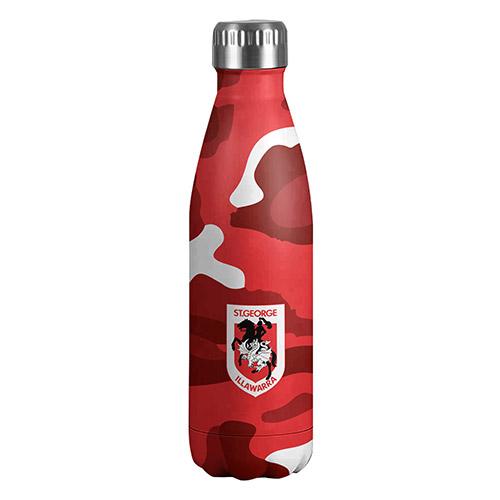 St George Dragons Drink Bottle 500ml - Stainless Steel