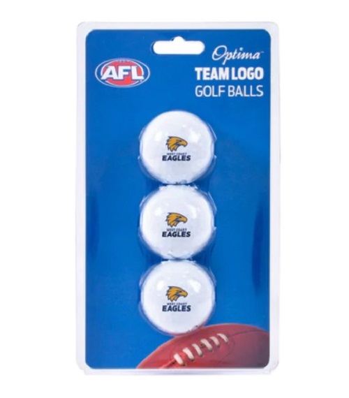 West Coast Eagles Golf Balls 3 Pack Whateva Sports