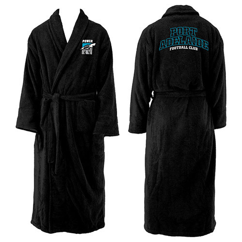 Port Adelaide Power Mens Bath Robe - Long Sleeve