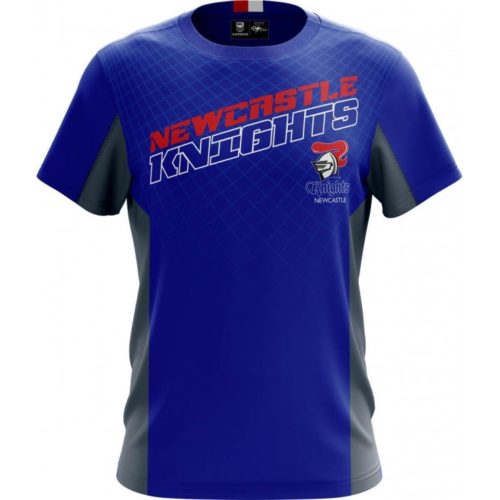 Newcastle Knights Mens Grid Performer Tee