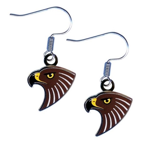 Hawthorn Hawks Earrings - Logo