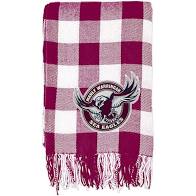 Manly Sea Eagles Tartan Throw Rug