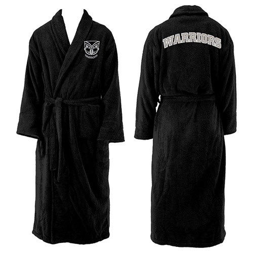 NZ Warriors Mens Bath Robe - Long Sleeve