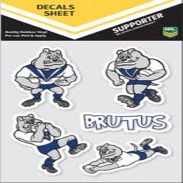 Canterbury Bulldogs Mascot Decals Sheet