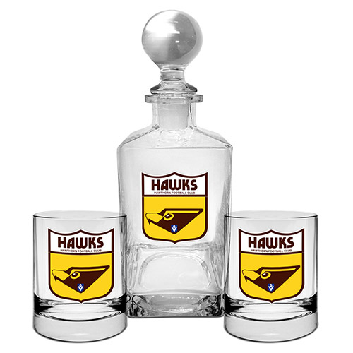 Hawthorn Hawks Heritage Spirit Glasses & Decanter Set