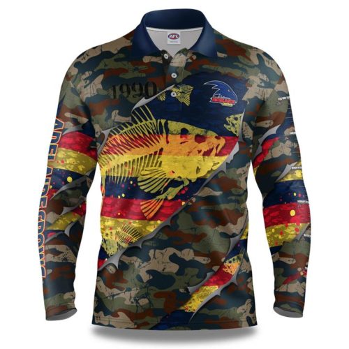 Adelaide Crows Kids Fishing Shirt - Skeletor