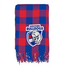 Western Bulldogs Tartan Throw Rug