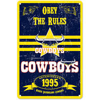 North Queensland Cowboys Retro Metal Sign