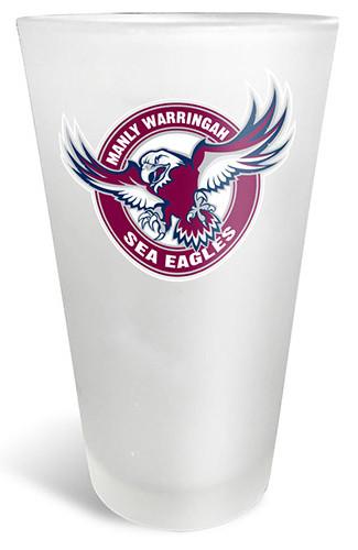 Manly Sea Eagles Frosted Glass