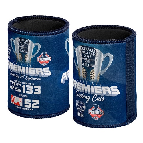 Geelong Cats Stubby Cooler - 2022 Premiers