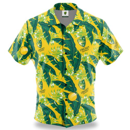 Cricket Australia Mens Hawaiian Shirt Paradise Whateva Sports