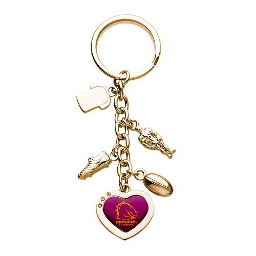 Brisbane Broncos Keyring - Charm