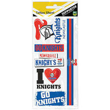 Newcastle Knights Tattoo Sheet