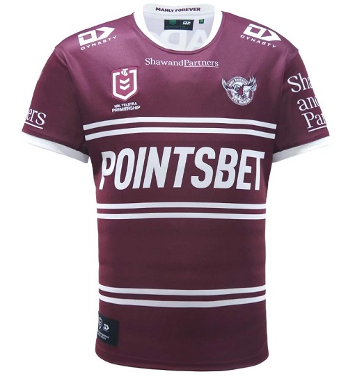 Manly Sea Eagles Mens Home Jersey - Maroon