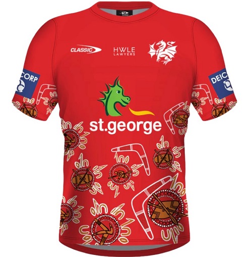 St George Dragons Kids Indigenous Tee