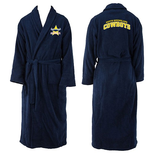 North Queensland Cowboys Mens Bath Robe - Long Sleeve