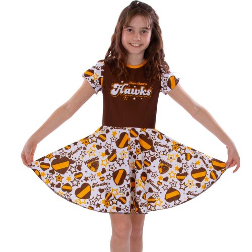 Hawthorn Hawks Girls Dress - Heartbreaker