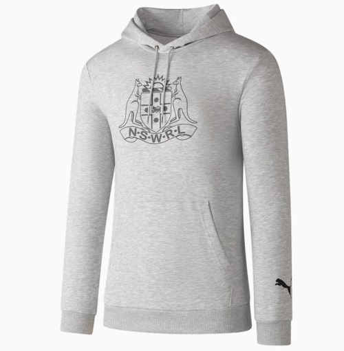 NSW Blues Unisex Crest Hoodie - Light Gray